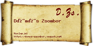 Dömös Zsombor névjegykártya
