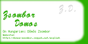 zsombor domos business card