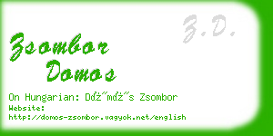 zsombor domos business card